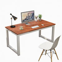 Simple Computer Desk Thickened Board Minimalist Writing Desk Spacious Desktop Modern Study Table for Students, Remote Workers, Dorm Room, Bedroom