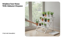 3-Tier Plant Stand Space-Saving 3-Tier Stepdesign Stand Indoor & Outdoor Use
