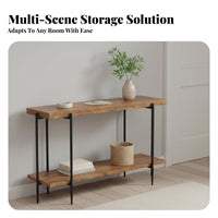 Countrydesign design Narrow Console Table Space-Saving dual-level Narrow Table Multi-Functional Hallway Furniture Slim silhouette for Guesthouse Owners, Homeowners, Decorators, Entryway, Living Room, Behind Couch, Bedroom
