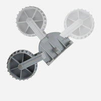 2 Pieces Inflatable Boat Positioning Wheels Portable Boat Positioning Trolley Wheels Foldable Marine Accessories for Dock, Marina