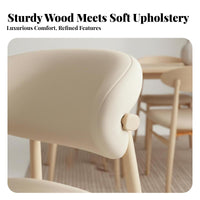 Upholstered Wooden Frame Chair Nordic design Seating Furniture Soft Upholstery Easy to Assemble for Interior Designers, Sunroom