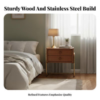 Single-Drawer End Table Nordic aesthetic Nightstand Space-Saving for Homeowners