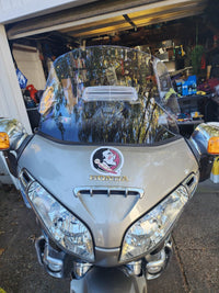 GUANTENGYU Windshield with Ventilation Window for Honda Gold Wing GL1800, 01-17