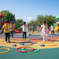 Develops Physical Skills Sensory Integration Training Rings Improves Balance & Coordination Plastic Agility Hoops Set Indoor & Outdoor Use