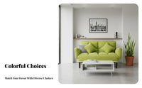 Armless Two-Seater Floor Sofa Removable and cleanable Cover Armless 2-Seater Settee inviting Feel dense Sponge Filling