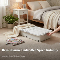 Rolling Under-Bed Container Easy to Pull away Rolling Container with Lid