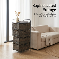 Multi-Layer PE Unit, Hallway Storage Organizer, Bedroom Storage Rack, Living Room Storage Basket, Ta - Image 4