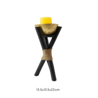 Candle Holder with Electronic Candle Ambient Decor Stable for Entryway