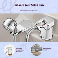 Adjustable salon shampoo faucet