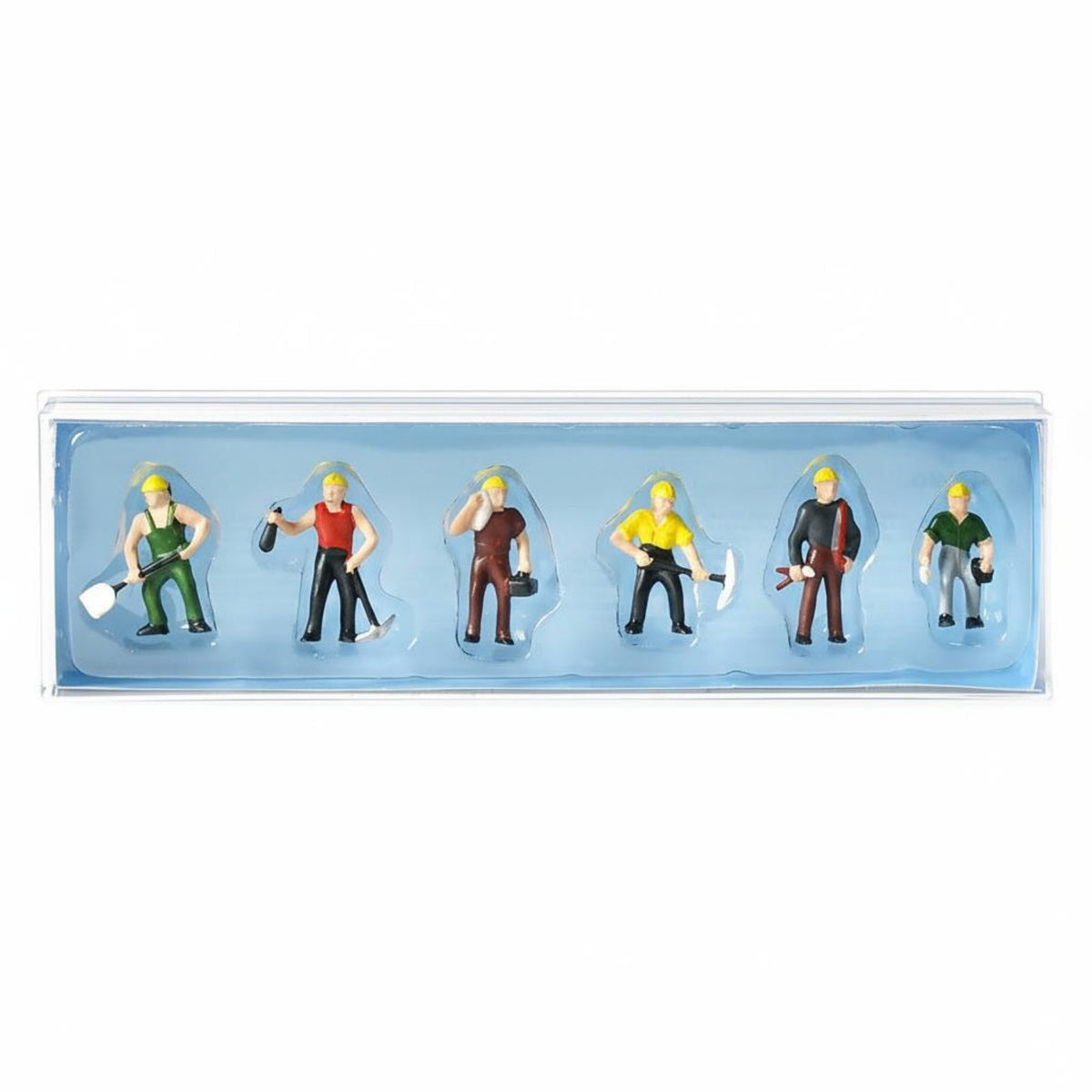 6 Pieces Miniature Construction Worker Set DIY Project Accessory HO Scale Worker Figures Highly Detailed Diorama Supply for Dioramas