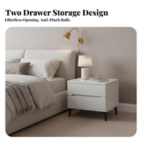 Nightstand with Drawers Modern Design Bedside Cabinet Space-Saving for Students