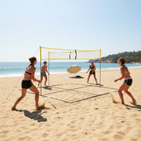 Four-Sided Volleyball Net PE Material Cross Volleyball Net Set Movable for Park