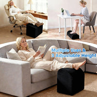 Adjustable Height Wedge Leg Pillow, Memory Foam Footrest for Under Desk