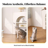 Interactive Cat Toy with Suction Cup | Standing Upright Design, Flexible Curved Rod, Cat Teaser with Suction Cup, for Smooth Floors