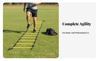 11 Pieces Multifunctional Agility Ladder Multi-Use Design Footwork Training Ladder Sturdy Speed Training Hurdles Portable for Children, Athletes, Outdoor