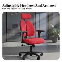 Highspine Ergonomic Chair Support Computer Seat 360-Degree rotate sturdyDuty Construction for Remote Workers, Workstation