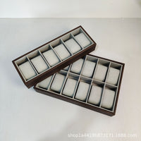 胡桃木纹手表收纳盘手表直播展示道具柜台腕表陈列摆放托盘手表架