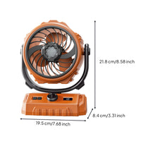 Compact Cordless Fan Adjustable Speeds Portable Fan with Digital Display Quiet 360° Tilt for Campers, Camping