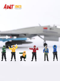 1/72 Scale US Navy Carrier Deck Scene Ground Crew Figures Static Model
