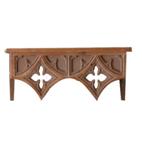 Wall Shelf with Carved Apron Versatile Carved Wall Ledge Compact for Cafe
