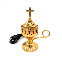 Electric Incense Burner, Iron, Classical Style, Electroplated Finish