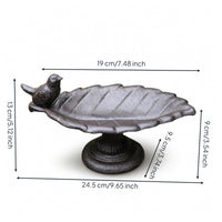 Cast Metal Avian Feeder Sturdy Leaf Bird Feeder Outdoor for Garden, Patio