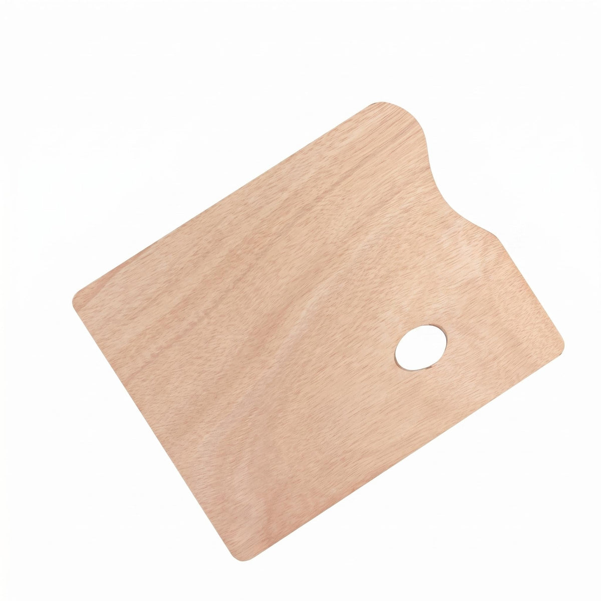 Natural Wood Grain Unfinished Wooden Palette Right and Left Hand Use Wooden Paint Palette Lightweight Art Supply Easy to Clean