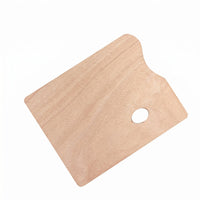 Natural Wood Grain Unfinished Wooden Palette Right and Left Hand Use Wooden Paint Palette Lightweight Art Supply Easy to Clean