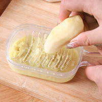 Manual Grater Box Transparent Ginger Grater Integrated Handle
