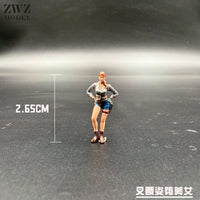 ZWZ Creator 1:64 Hand-Painted 3D Printed Figure Motorcycle Scene Accessory City Model Scene DIY