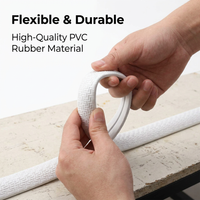 EPDM Car Door Edge Protector Trim, U Shape Rubber Edge Protector for Most Cars,  #variant:White