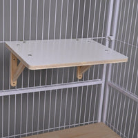 Cat Perch Shelf and Small Animal Cage Accessory, Solid Wood Multi-layer Board, 15kg Maximum Load for Indoor Adult Cats Exercise Scene Sleeping