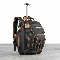 Rolling Tool Backpack Heavy Duty Tool Trolley Backpack High Capacity for Technicians, Electricians, Job Site