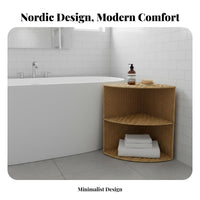 dual-layer Woven Shelf Multifunctional 2-Tier Side Stand space-efficient for Small areas