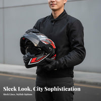 Anti-Fog Flip-up Full Face Helmet All-Season Flip up Full Face Helmet Safety Certified Safety Headwear Breathable for Men, Women
