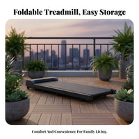 Quiet Operation Compact Walking Machine LED Display Portable Walking Treadmill Shock Absorption Foldable Electric Treadmill High Weight Capacity for Beginners, Apartment