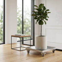 Plant Tray with Wheels Leakproof Hardware Rust-Resistant for Gardeners