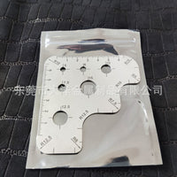 皮具切割角尺刻度线直尺工具尺R定规不锈钢圆尺圆弧尺子角度尺