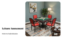With Armrests Stackable Mahjong Chair Comfortable Office Furniture Sturdy Construction Multipurpose Armchair Easy to Clean for Game Players, Business Owners, Conference Room, Events, Lobby, Reception Area