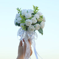 Bridal Hand Floral Arrangement Romantic White Floral Wedding Floral Arrangement