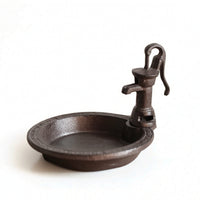 Bird Feeder Rustic Cast-Cast-Metal Avian Feeder Weatherproof Basin for Patio