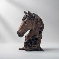 Horse Head Sculpture Rustic Elegance Equestrian Table Sculpture Stable Base