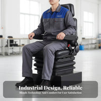 Forklift Shock-Absorbing Seat Shock Absorbing Adjustable Bulldozer Seat Molded Foam Cushion for Construction Workers, Farms, Warehouses