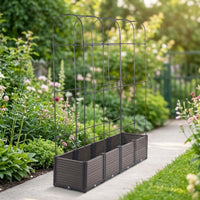 U-shaped Planter & Garden Support Set, 180cm, 42cm Width, Home Vegetable Garden, Balcony Garden, Climbing Plants Cultivation Kit