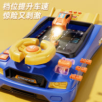 Children's Racing Adventure Desktop Puzzle Game with Steering Wheel