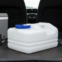 flat Tea Countertop Water Bucket container 10L Water Storage Tank Space Saving with Wide Opening for Home, Camping