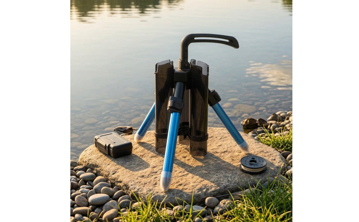 Fishing Rod Stand  Handle Compact Fishing Rod Holder with Tripod Lightweight for Anglers