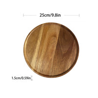 Round Wooden Tray Multi-Versatile Circular Food Platter Smooth Finish Wooden Tea Coaster for Hotel, Restaurant