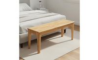 Multi-Person Seating Solid Wood Dining Bench Rounded Corners Nordic Design End of Bed Bench Household Furniture for Bedroom