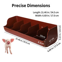 Piglet Feeder Trough, 5 Compartment Hanging Pig Feeder for Farrowing Pen Rectangular Piglet Feed Dispenser